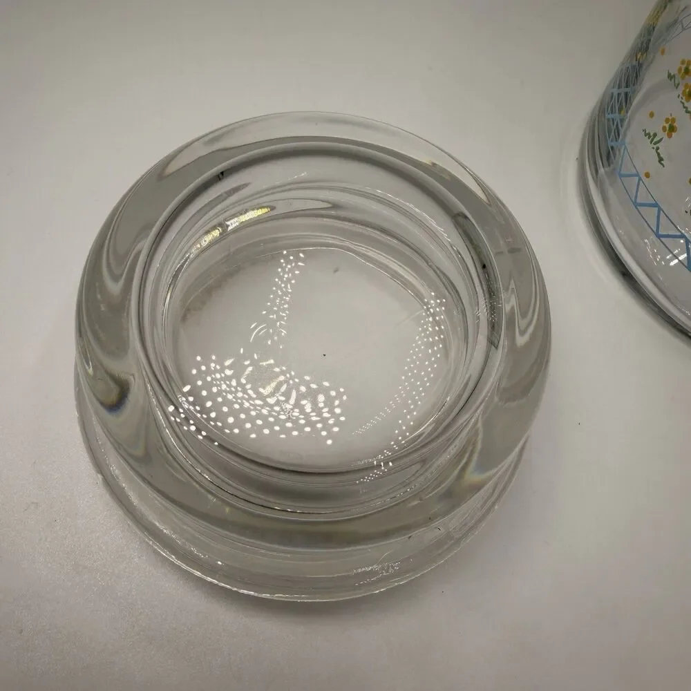 Vintage Anchor Hocking Country Geese Glass Canister w/Lid 7